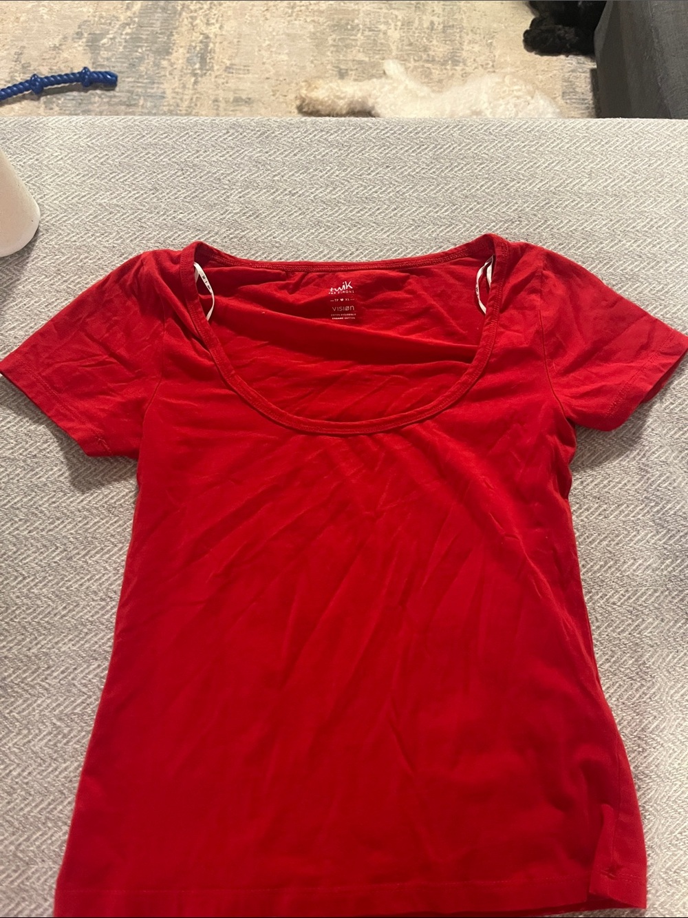 twik Red Scoop Neck Short Sleeve Tee